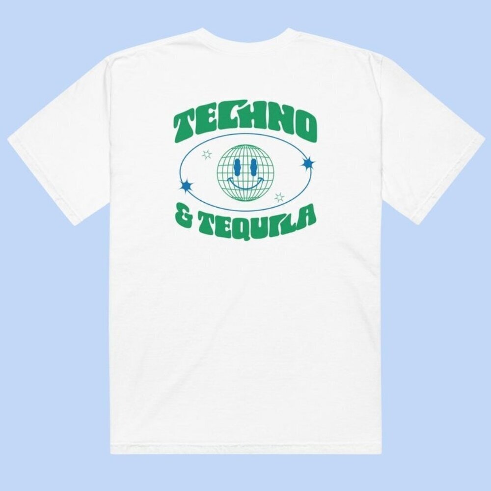 Techno & Tequila Electronic Music Party Retro Fan Unisex T-Shirt